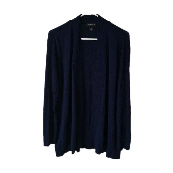Liz Claiborne Petite Career Womens XXL Blue Wrap Sweater - Picture 1 of 4
